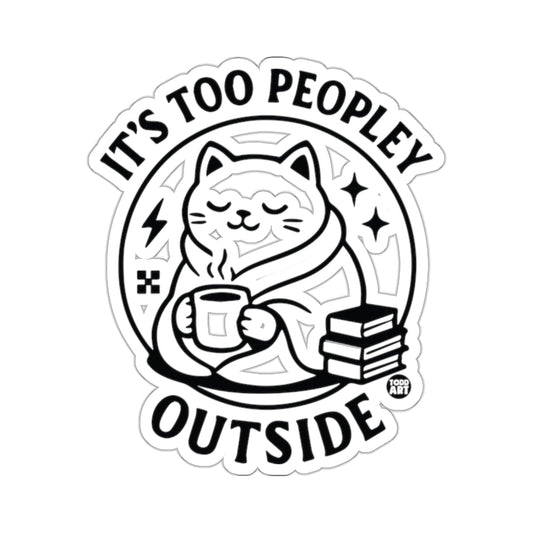 Its Too Peopley Outside Cozy Cat Mug Books 