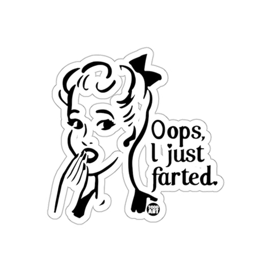 Oops I Just Farted Fun Sticker for Laptops or Notebooks
