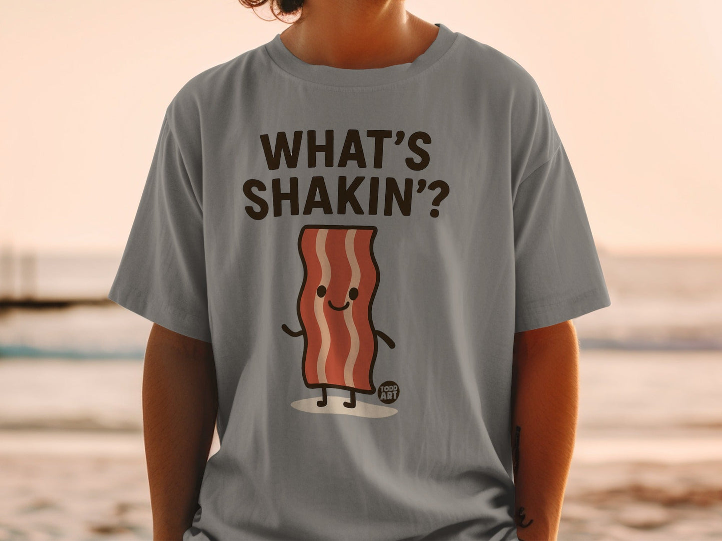 What's Shakin' Cute Bacon Graphic T-shirt