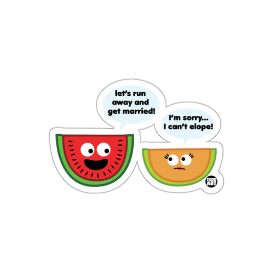 Funny Watermelon Cantaloupe Eloping Conversation Sticker