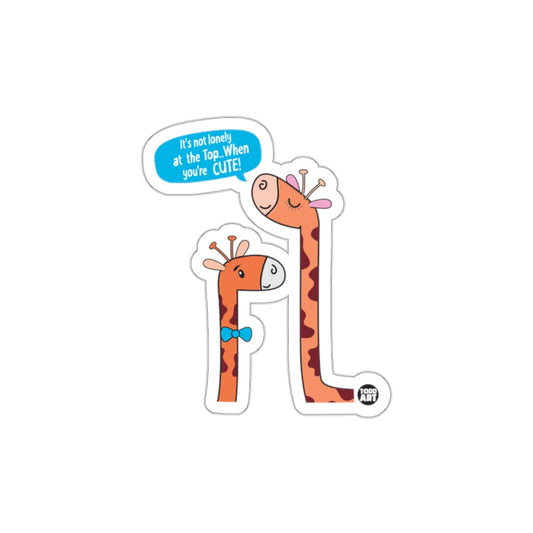 Cute Cartoon Giraffe Sticker for Kids and Teens