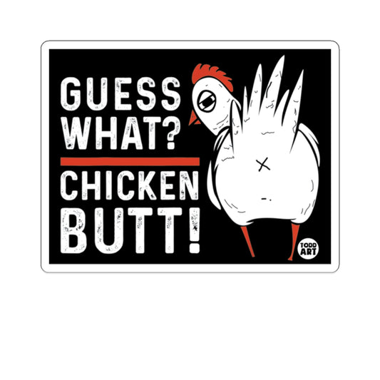 Guess What Chicken Butt Funny Illustrated Art print
