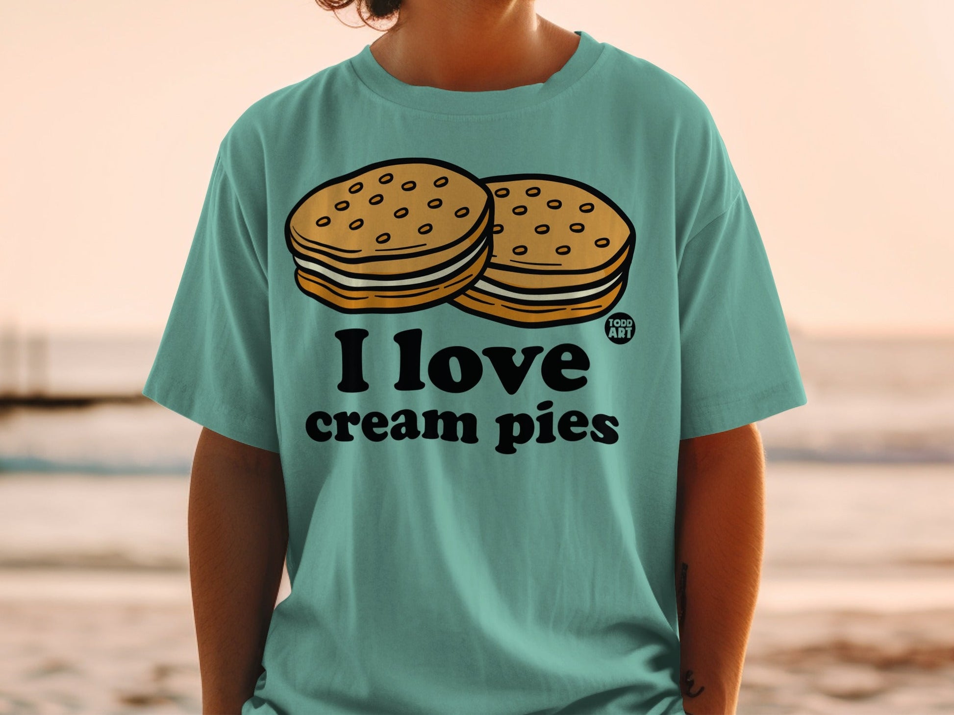 Fun I Love Cream Pies Graphic Design T-Shirt