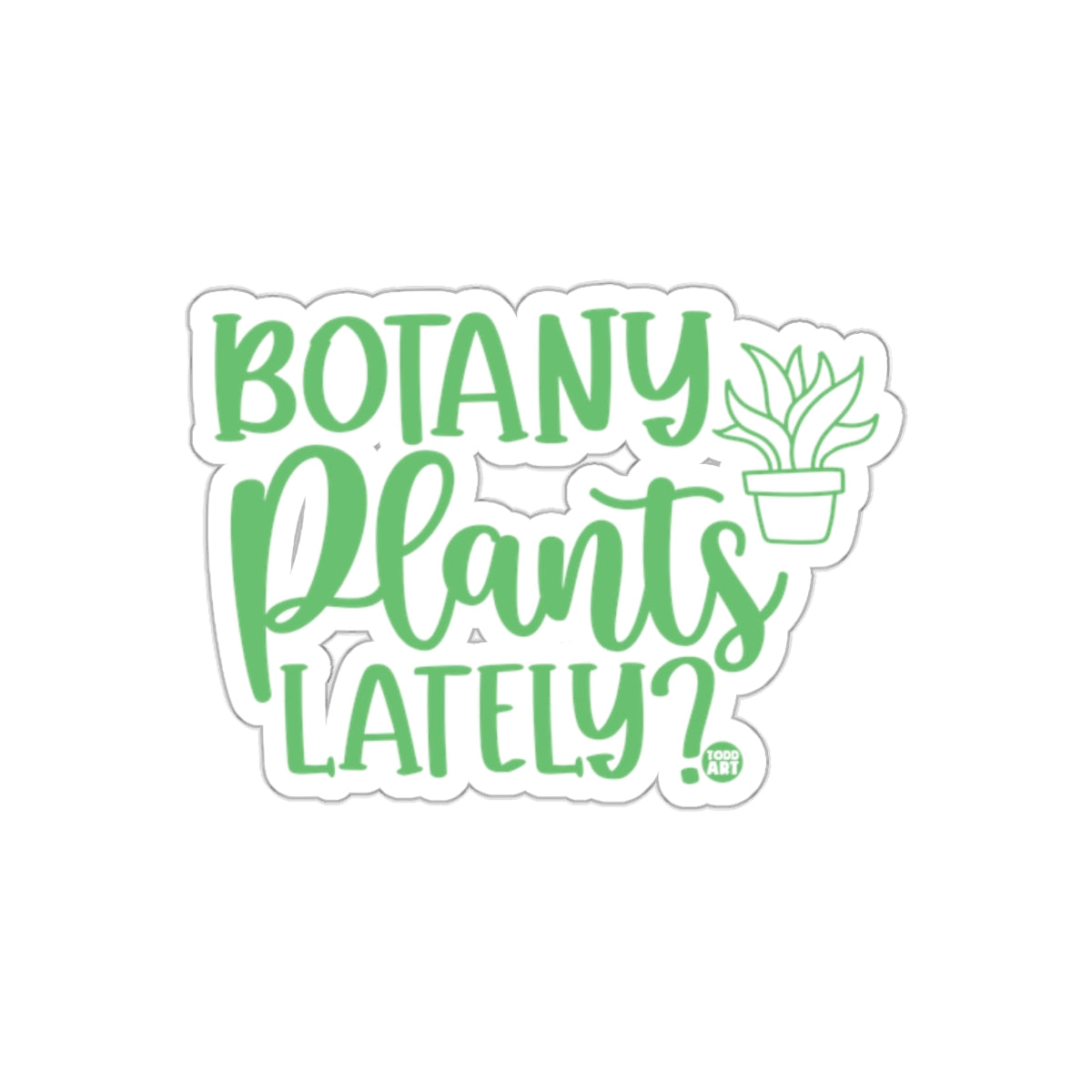 Botany Plants Lately Green Themed Decorative Stickers