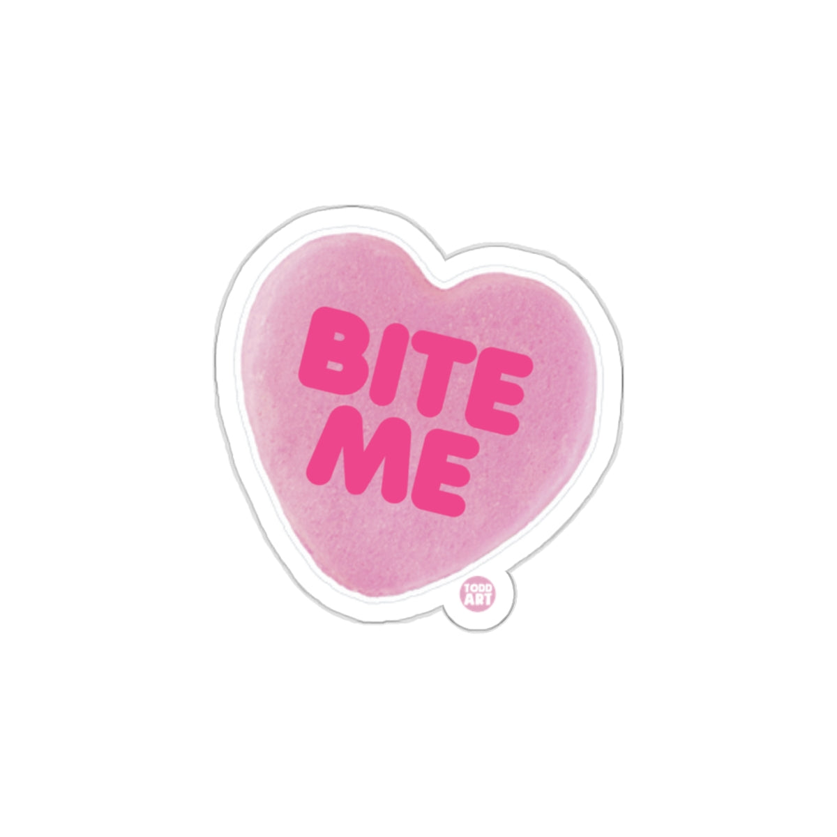 Bite Me Heart Shaped Sticker Gift Decoration