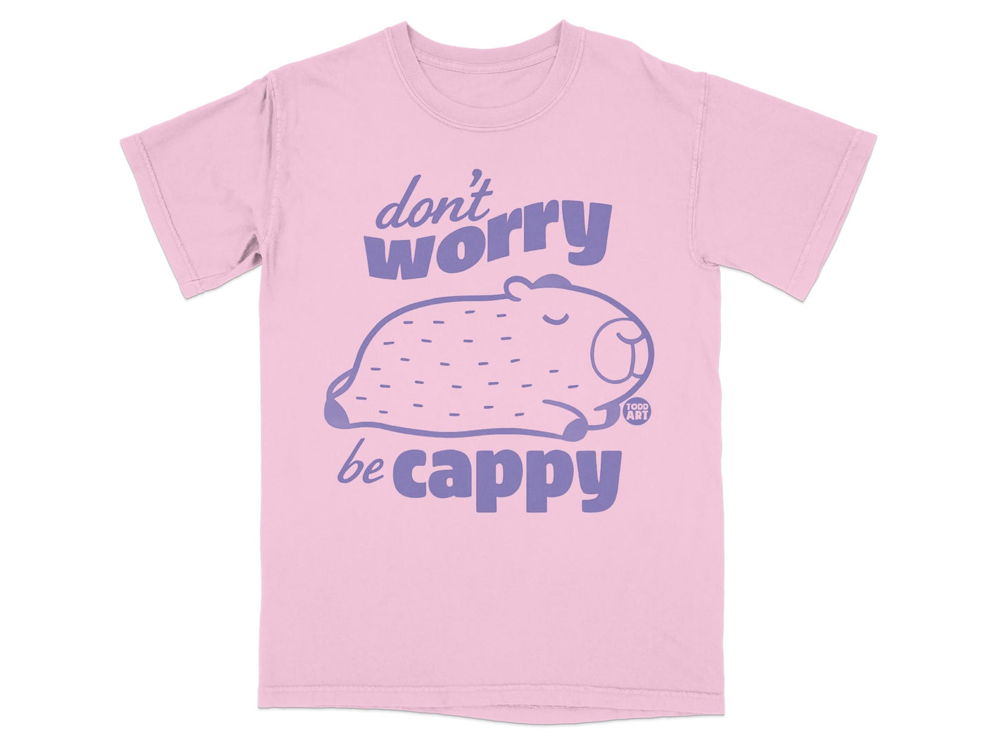 Don't Worry Be Cappy Fun Pink Toddler T-Shirt Product