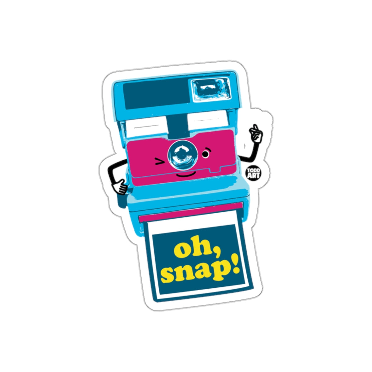 Oh Snap Cute Instant Camera Cartoon Sticker