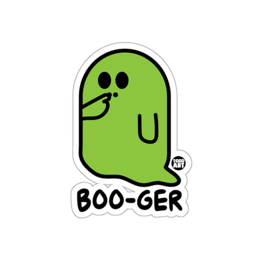 Boo-ger Ghost Sticker with Unique Funny Design