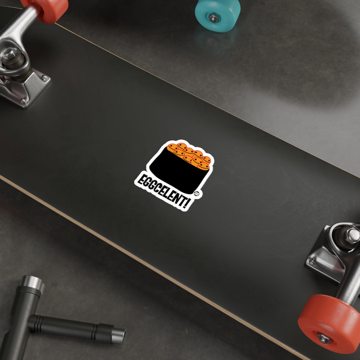 Eggcelent Sushi Sticker for Skateboards and Laptops
