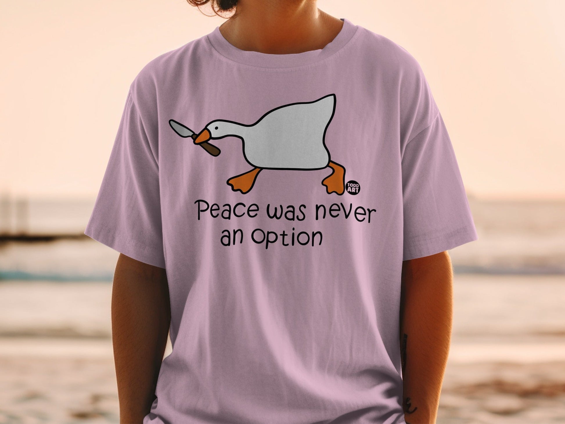 Peace Was Never an Option Goose Graphic T-Shirt