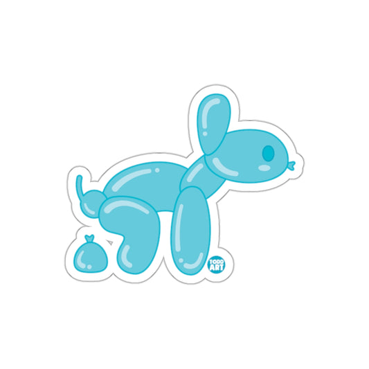 Cute Light Blue Balloon Animal Dog Graphic Stickers