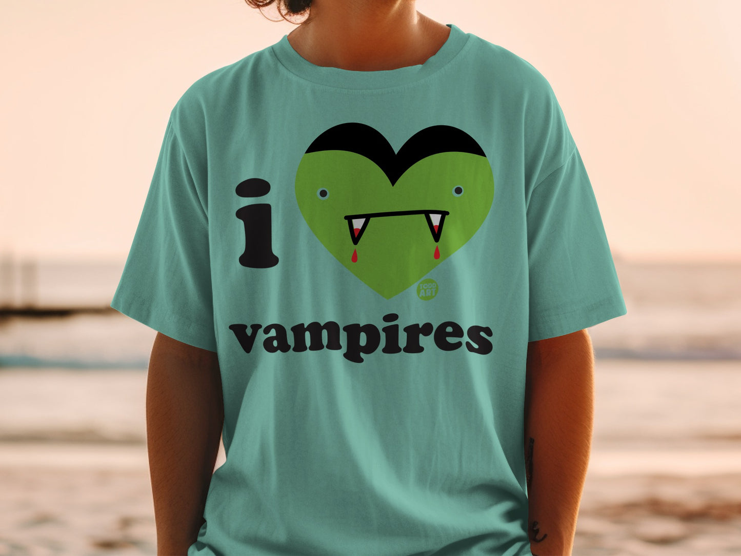 I Love Vampires Graphic Vampire T-Shirt Design