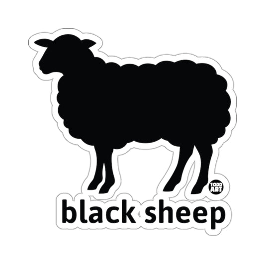 'Unique Black Sheep Silhouette Sticker for All Ages'