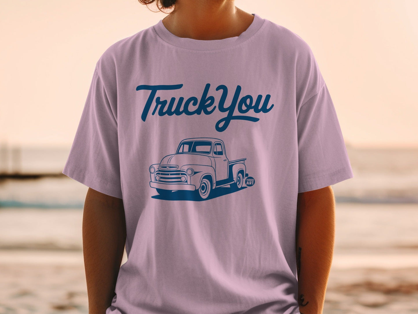 Vintage Blue TruckYou Graphic Tee Truck Lovers Apparel