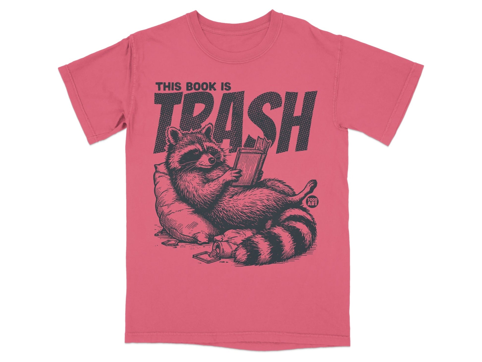 This Book Is Trash Raccoon Reading T-Shirt