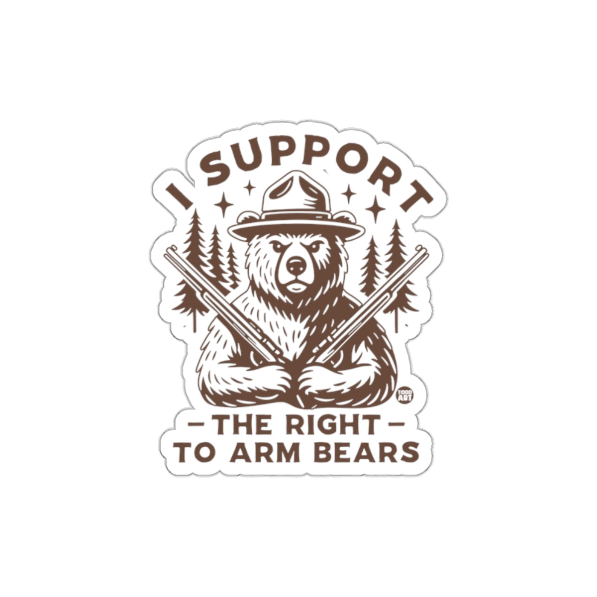 I Support The Right To Arm Bears Sticker Product