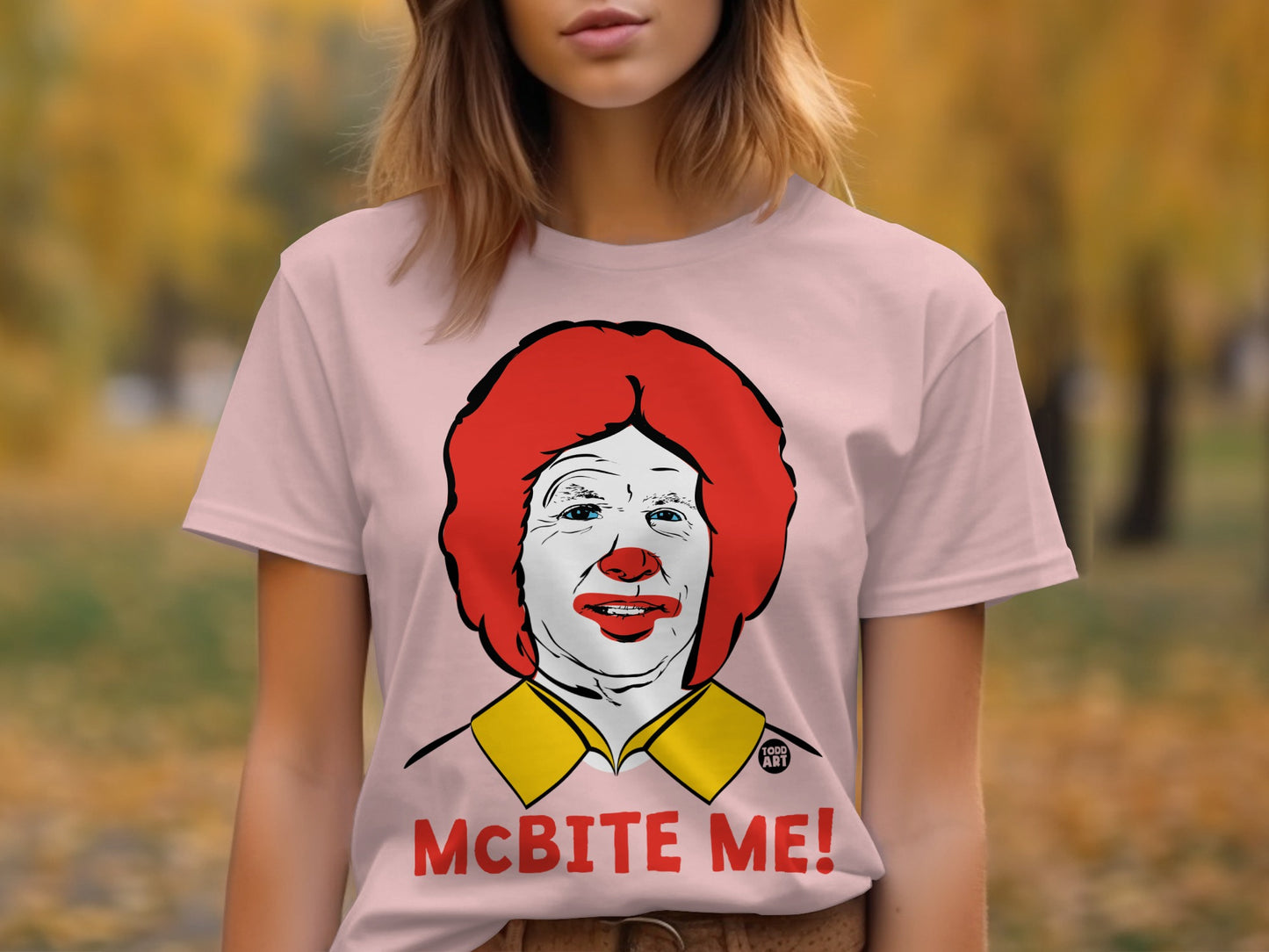 McBite Me Graphic Tee with Iconic Clown Design