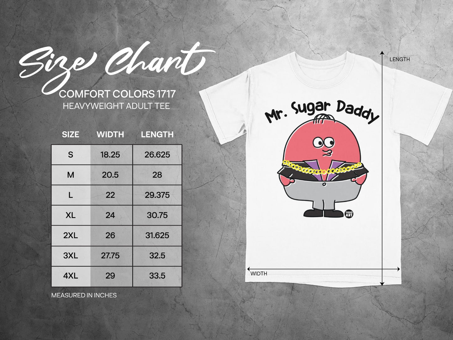 Mr. Sugar Daddy Graphic Comfort Colors 1717 Tee