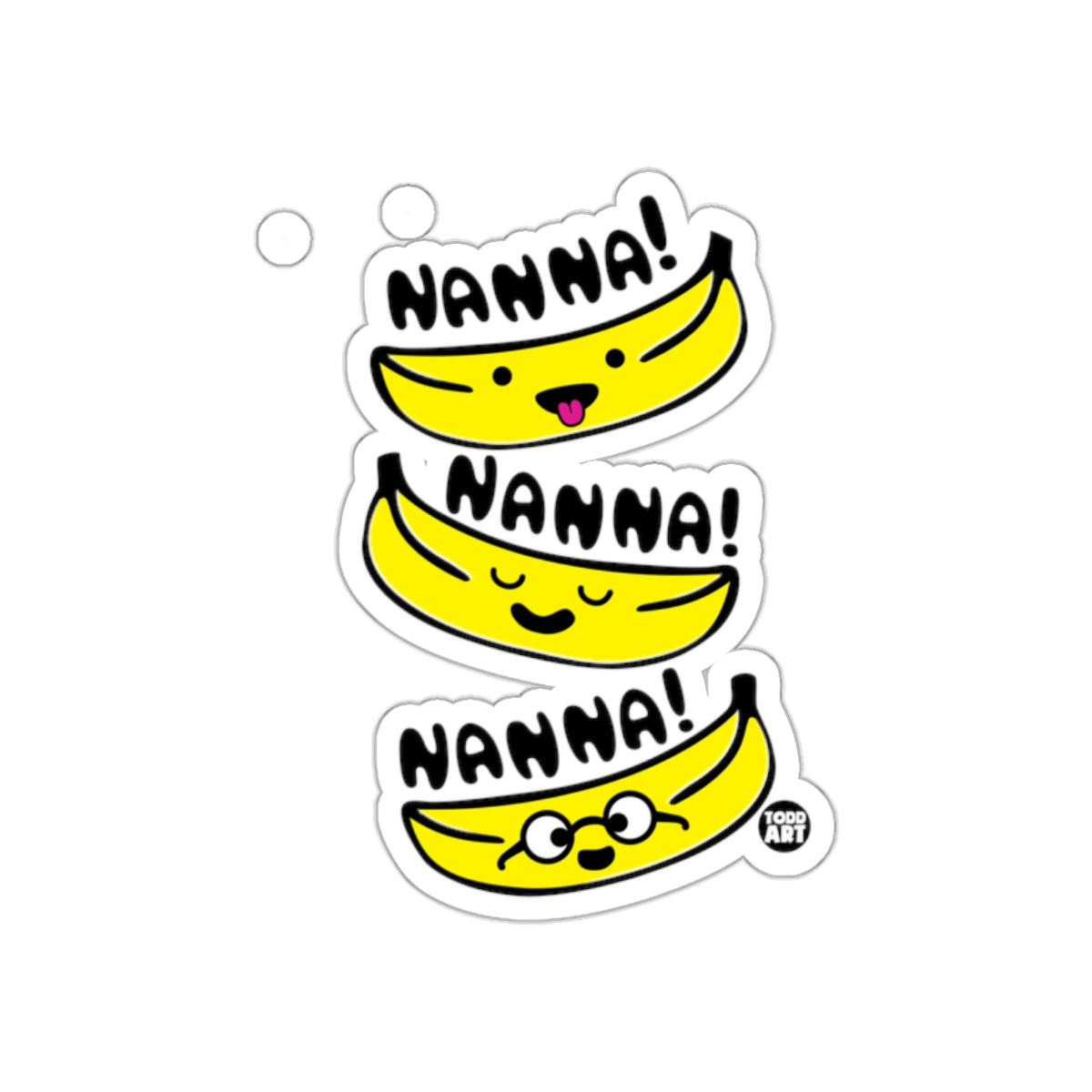 Nanna! Cute Banana Faces Sticker Set Fun Art Design