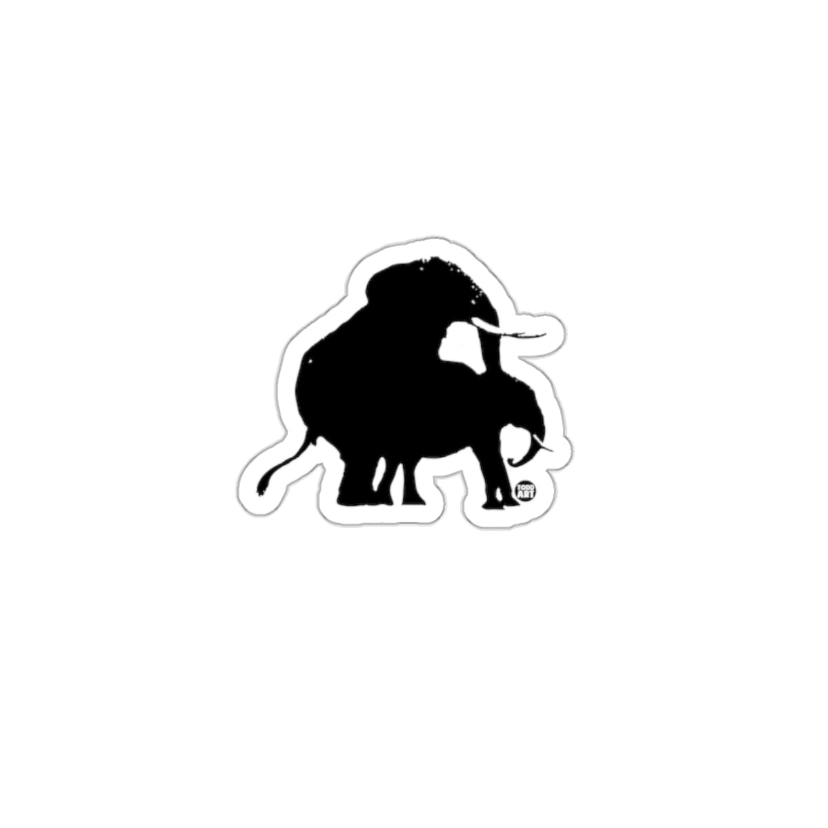 Funny Elephant Couple Animal Sticker Design