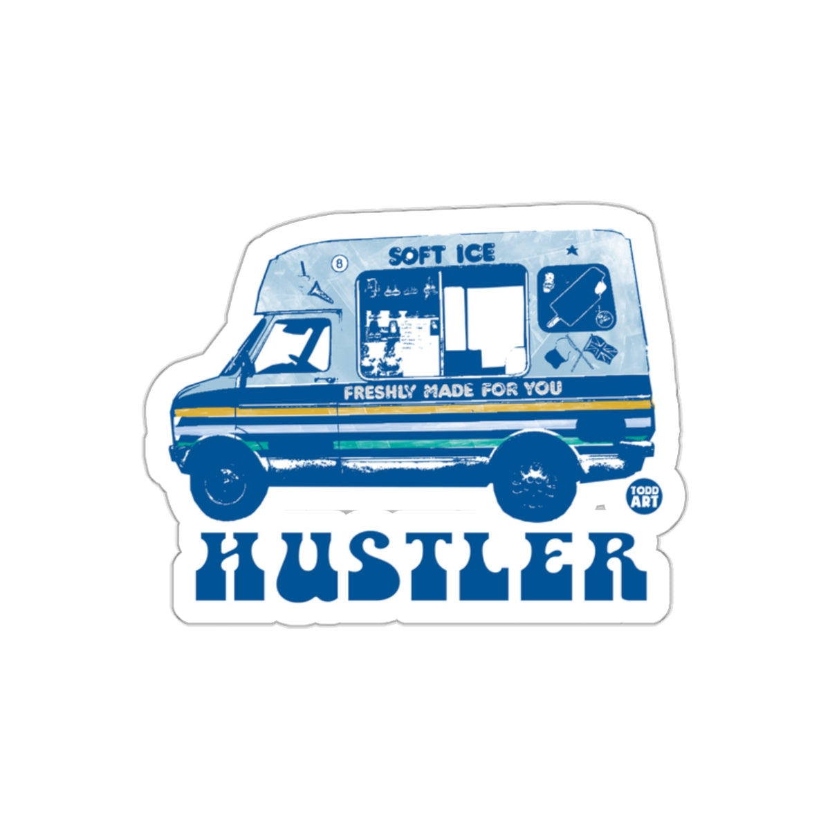 Hustler Soft Ice Freshly Made For You sticker