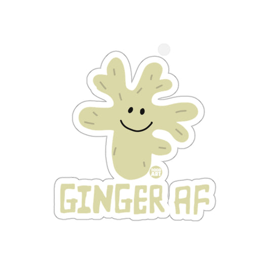 Ginger AF Smiling Cartoon Character Sticker