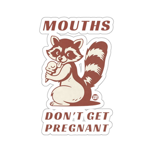 Raccoon Eating Ice Cream MOUTHS DON'T GET PREGNANT 