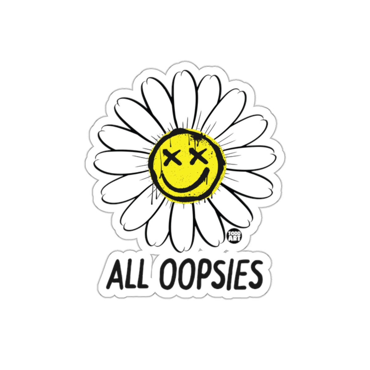 All Oopsies Daisy Flower Yellow Face Expression Stickers