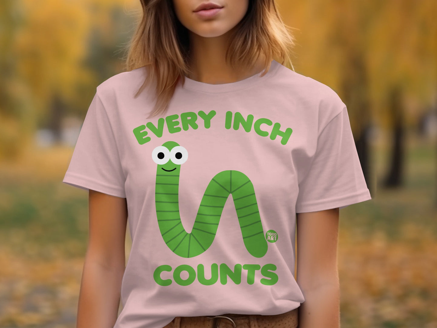 Every Inch Counts Worm Graphic T-shirt
