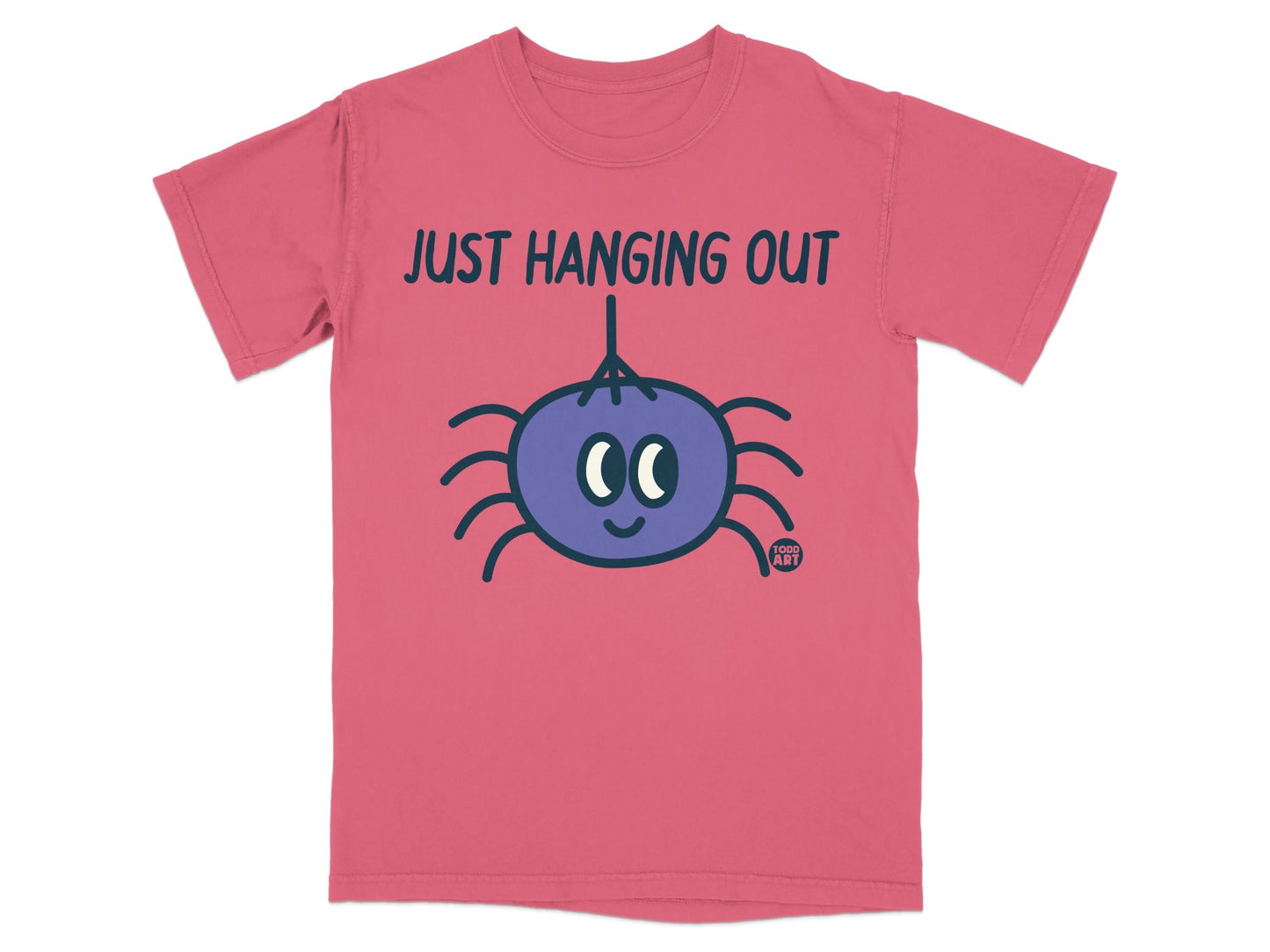 Just Hanging Out Cute Spider Graphic T-shirt