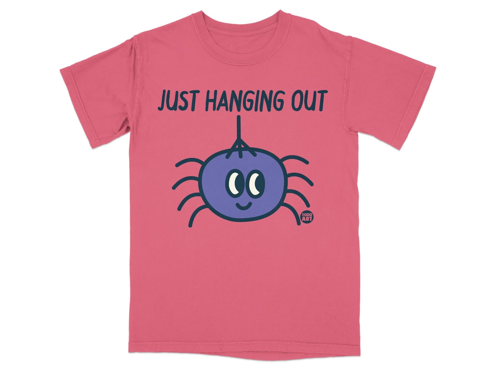 Just Hanging Out Cute Spider Graphic T-shirt