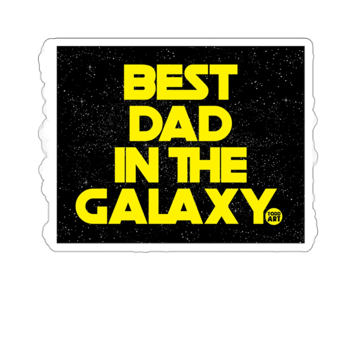 Best Dad in the Galaxy Sticker Gift for Fathers