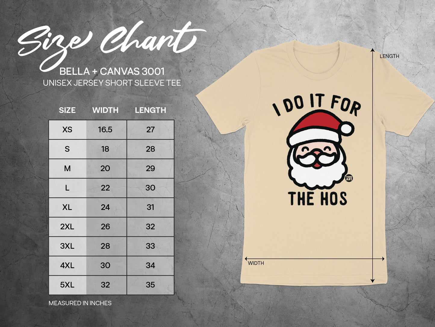 I Do It For The Hos Santa Graphic Tee Shirt Product