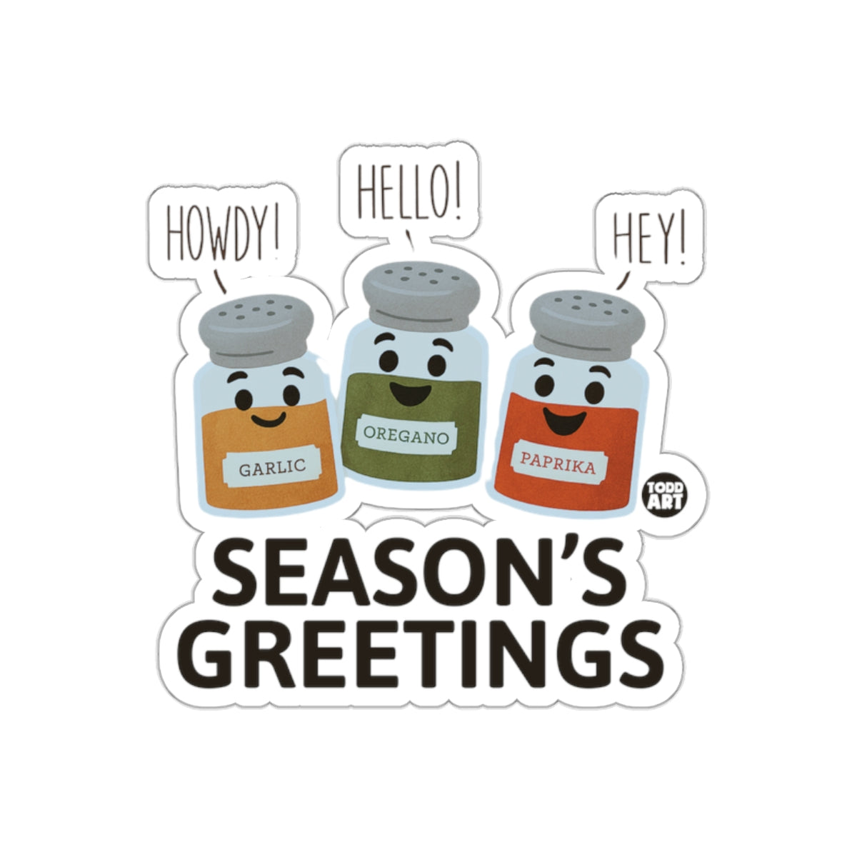 Season's Greetings from Spice Jar Characters Sticker