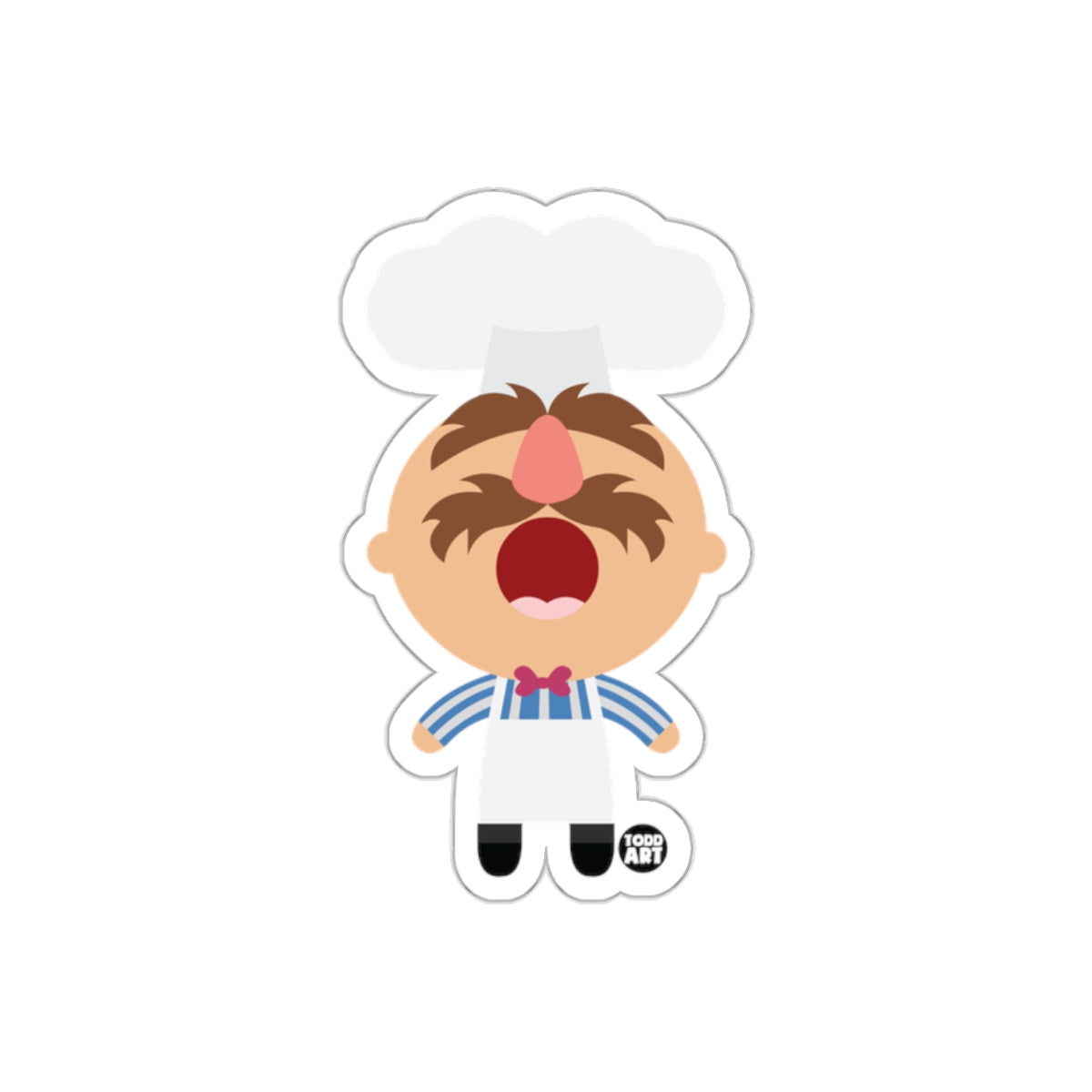 Cute Cartoon Chef Character Sticker for Kids Fun