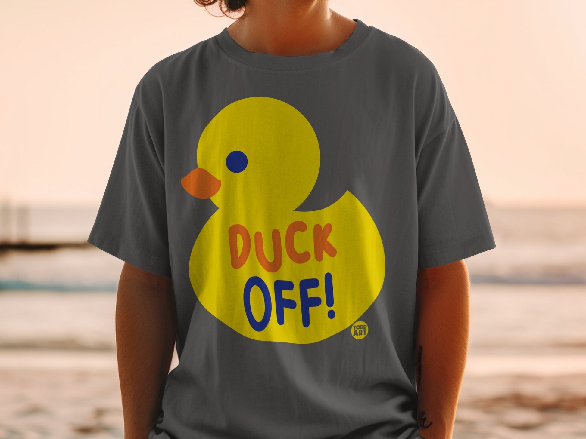 Duck Off! Todd Art Graphic Short Sleeve T-Shirt