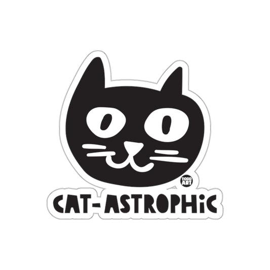 Cat-astrophic Face Design By Todd Art Graphic sticker