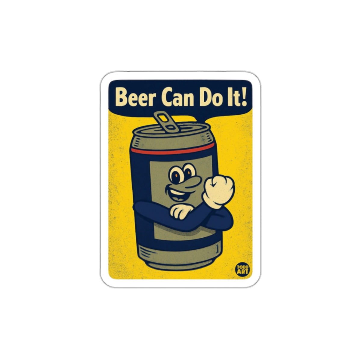 Beer Can Do It Sticker for Beverage Enthusiasts
