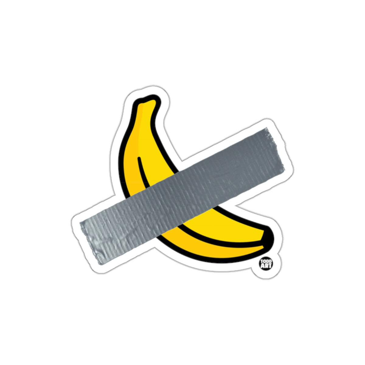 Duct Tape Banana Cartoon Sticker Unique Art Design