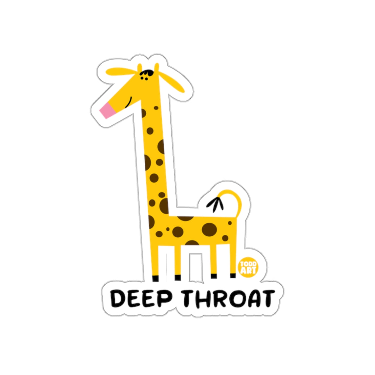 Cute Giraffe Deep Throat Design Sticker Product
