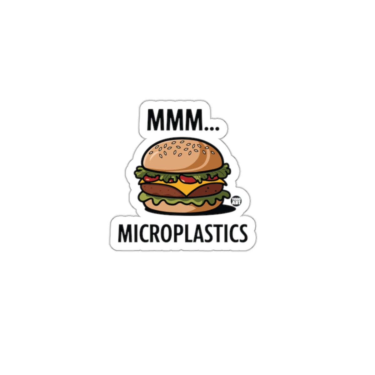 MMM... Microplastics Burger Sticker