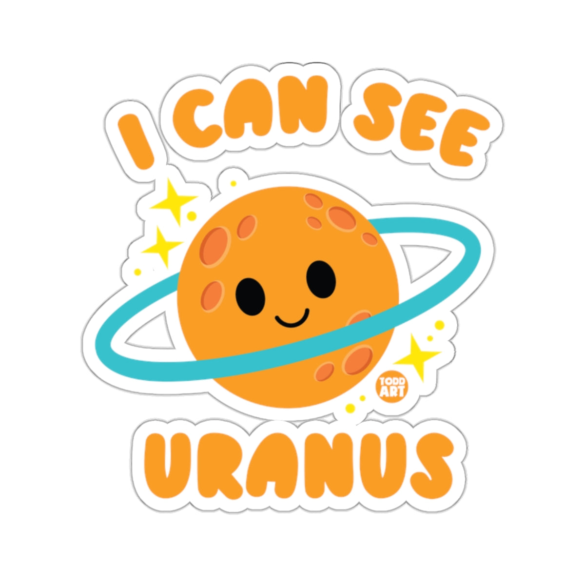 I Can See Uranus Fun Planet Design Sticker Product