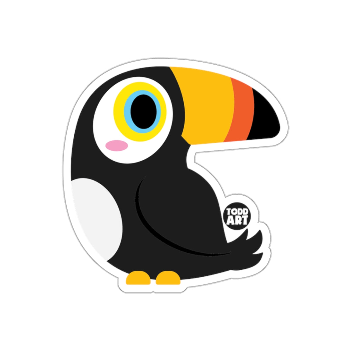 Colorful Toucan Sticker for Kids and Adults