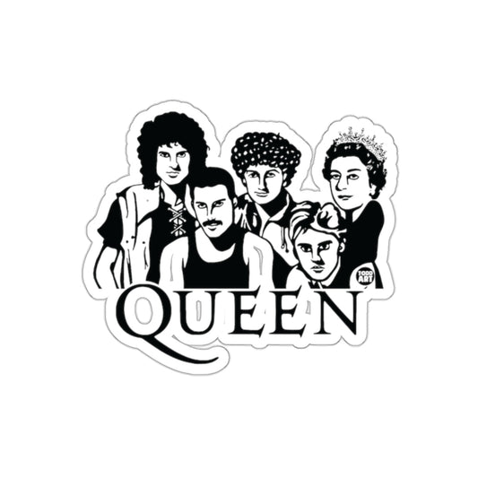 Queen Band Members With Queen Text Design sticker