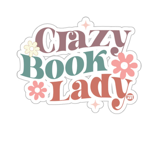 Crazy Book Lady groovy colorful floral sparkle graphic product type