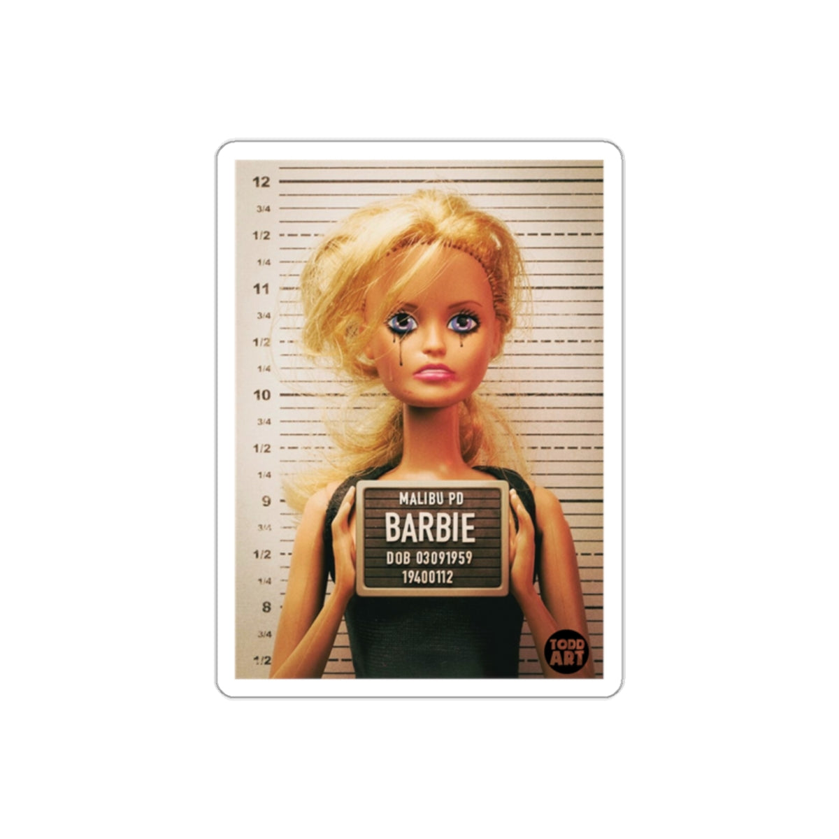 Malibu Barbie Mugshot Stickers