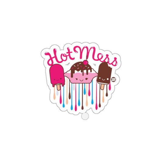 Hot Mess Adorable Melting Ice Cream Graphic Sticker