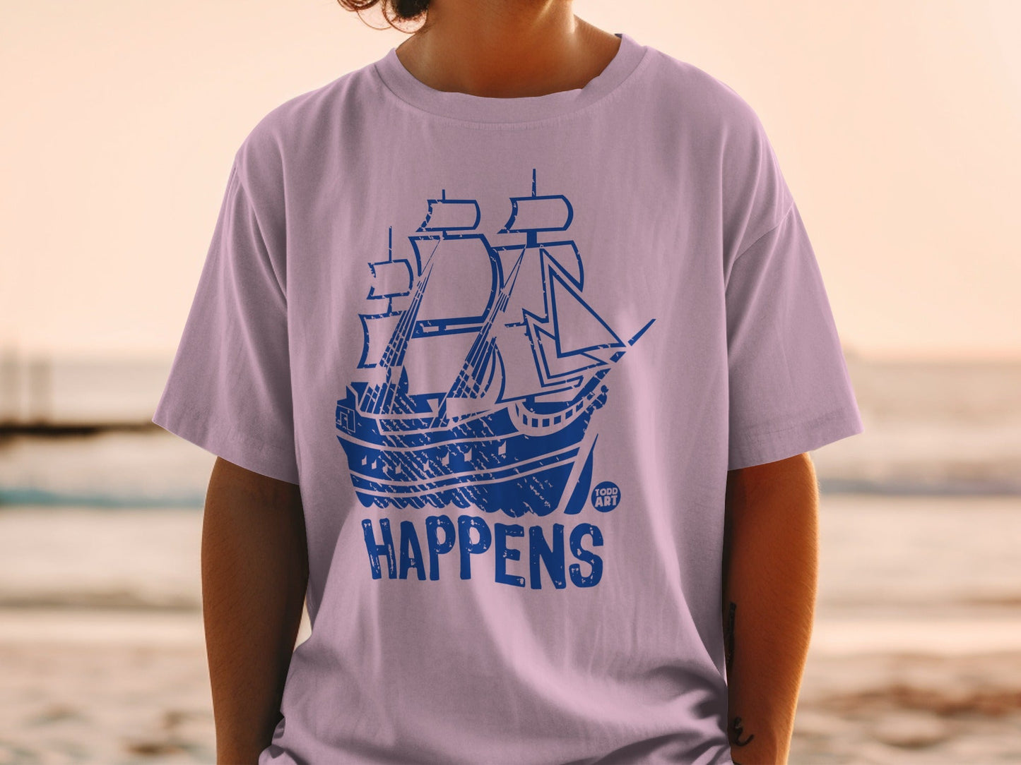 Unique Happens Graphic Design Casual T-shirt