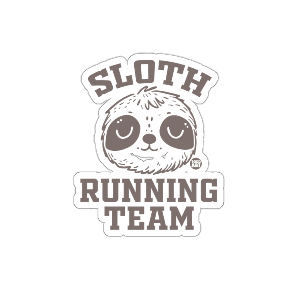 Sloth Running Team Funny Animal Art Design Stickers