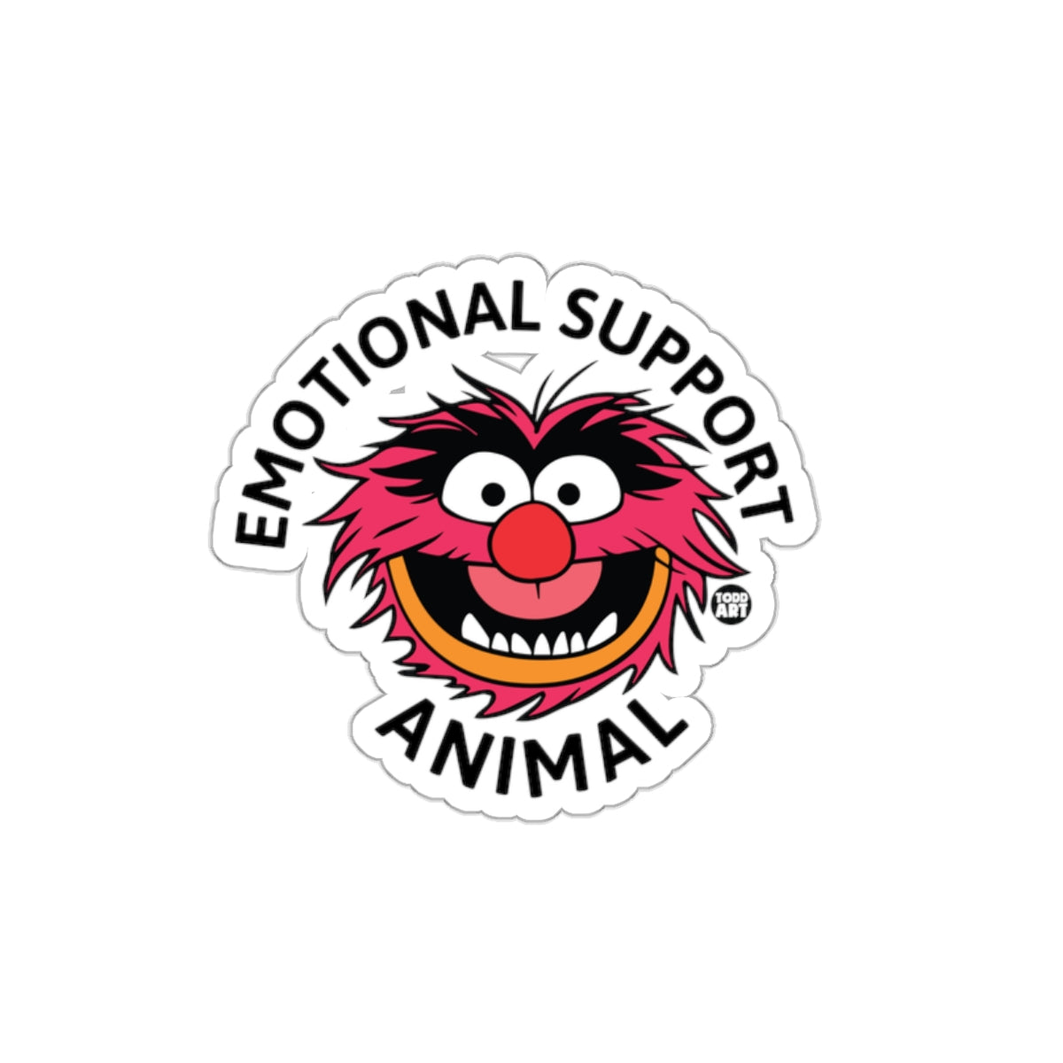 Emotional Support Animal Funny Cartoon Face sticker